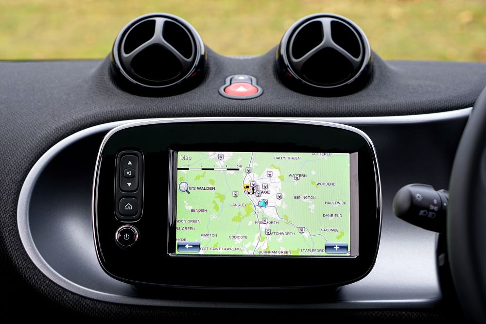 gps in a car's center console representing a go to market plan