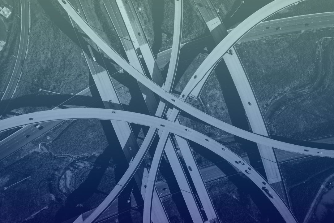 highway interchange symbolizing connections made through lead generation